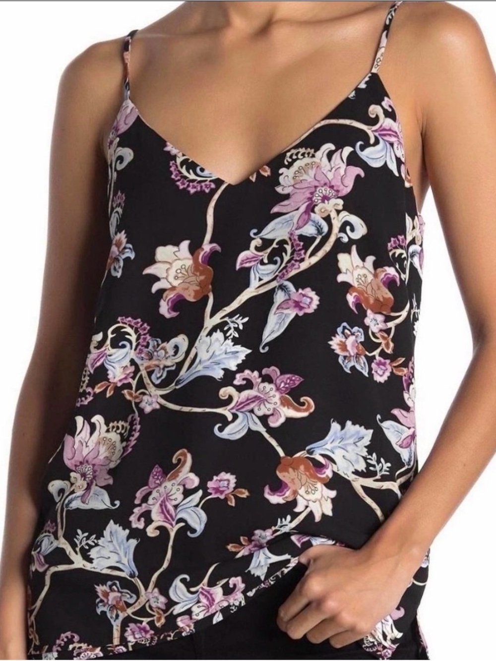 WHBM White House Black Market Reversible Floral Cami Tank Top Size M